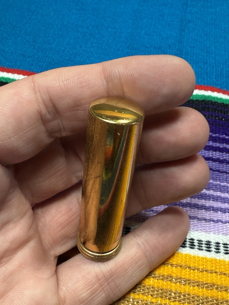 Vtg Gold Tone Max Factor Retractable Brush