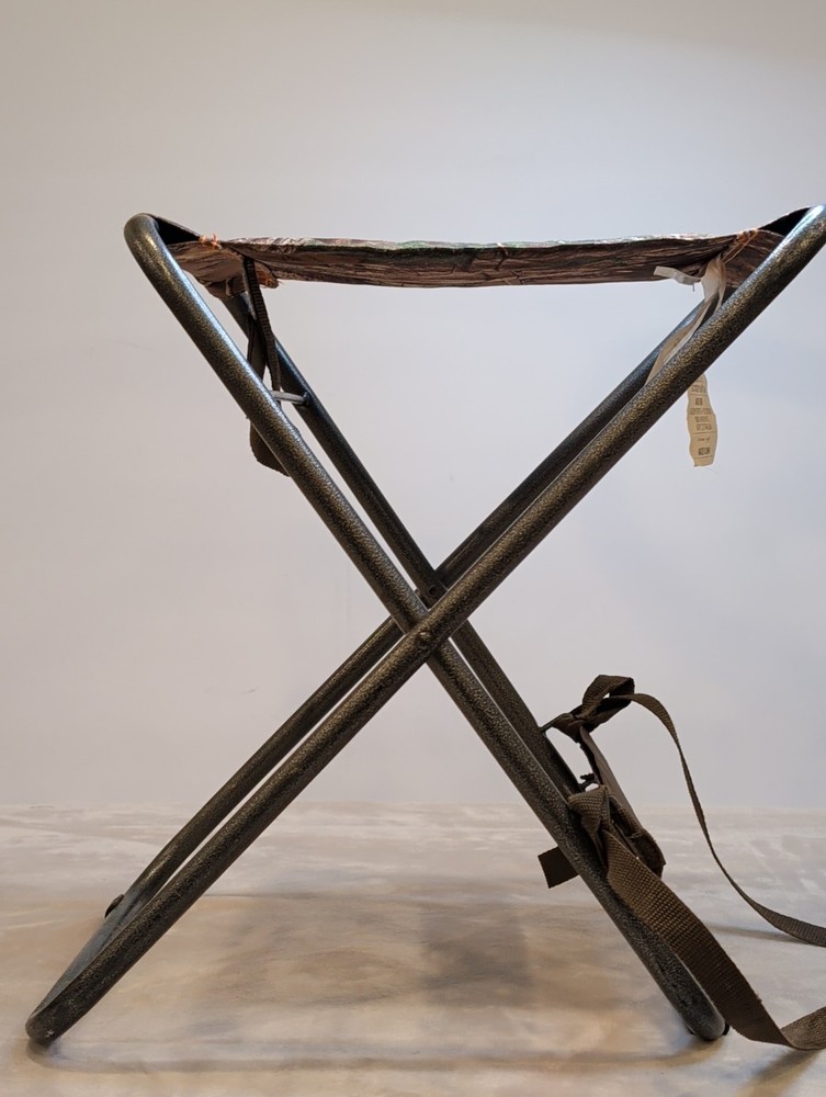 Camo Folding Hunting Stool w/ Strap Metal Frame Academy Outdoors Seat