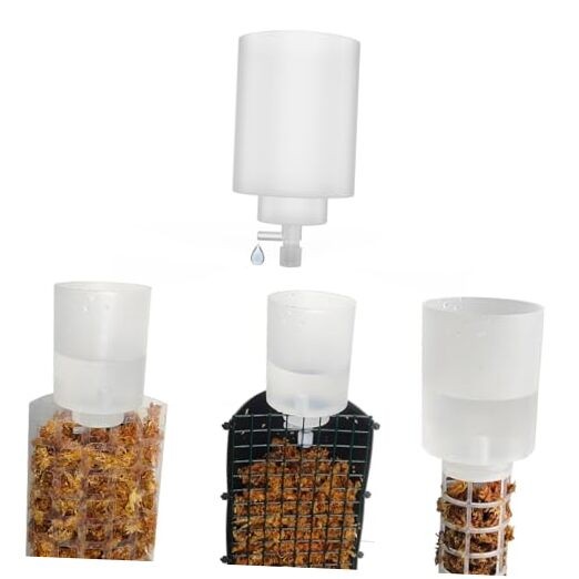 Adjustable Moss Pole Watering Dripper Pro - Self Watering Planter 2 White