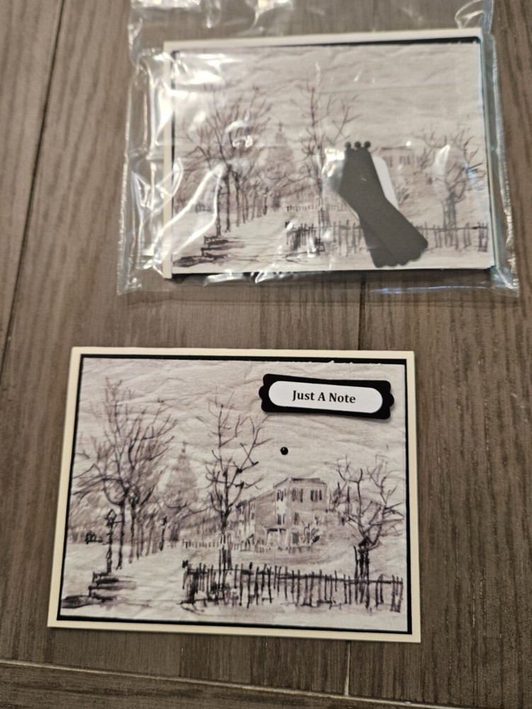 STAMPIN UP CARD KIT- JUST A NOTE Makes 4-Set #25.403