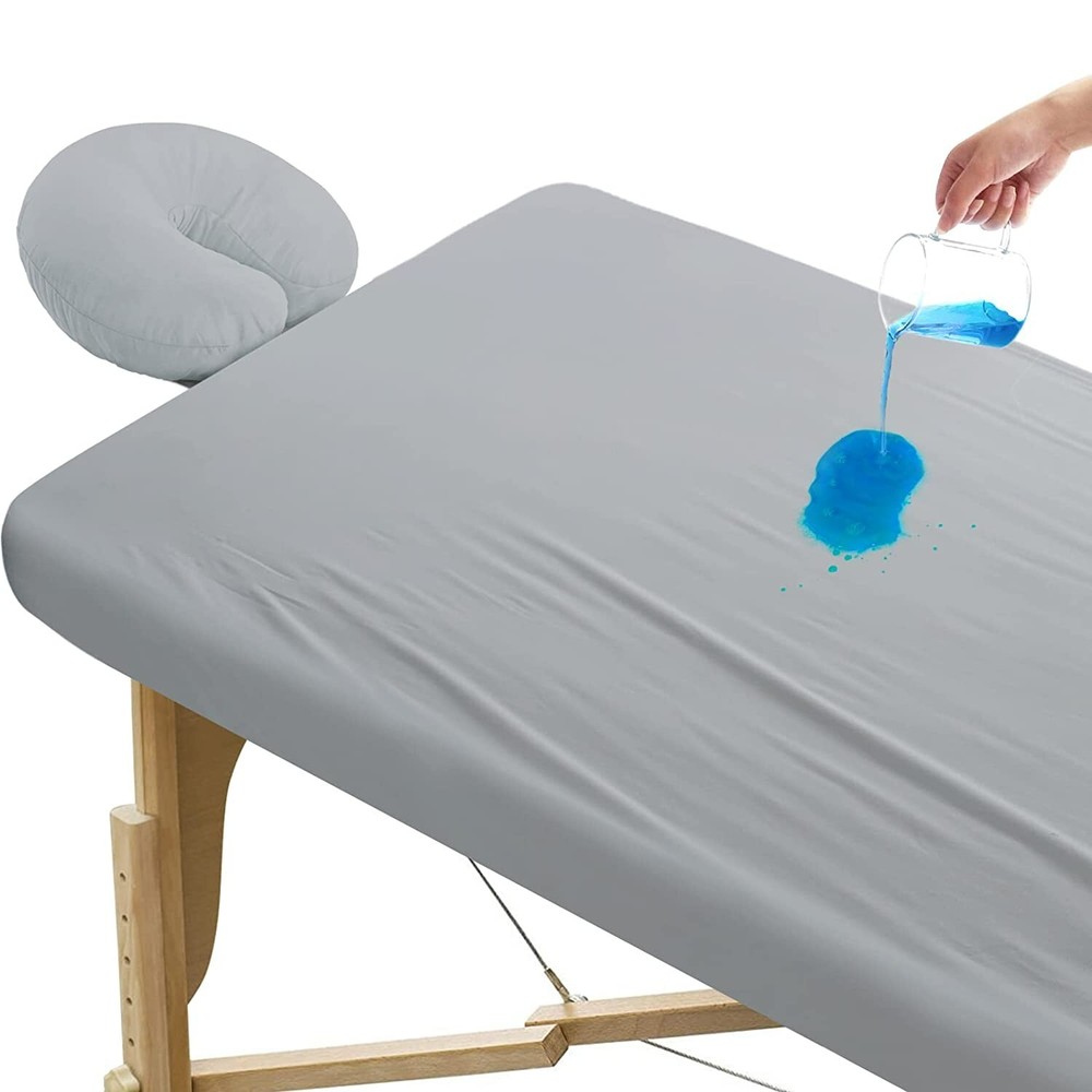 2- Piece Massage Table Cover Set Waterproof Soft Massage Table Sheets 28"×73"×7"