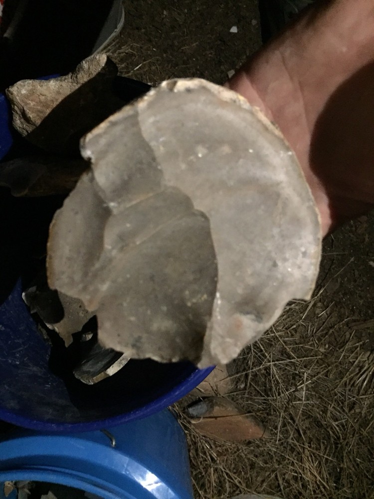 Heat treated Texas Chert Spalled medium flat 15+ Lbs $120
