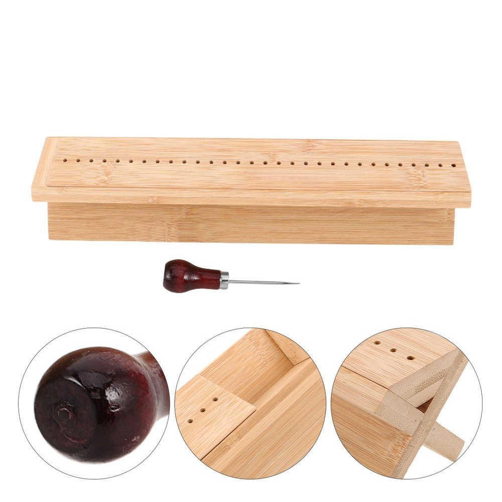 Bamboo Book Binder Binding Punching Guide Cradle Kits for Crafts