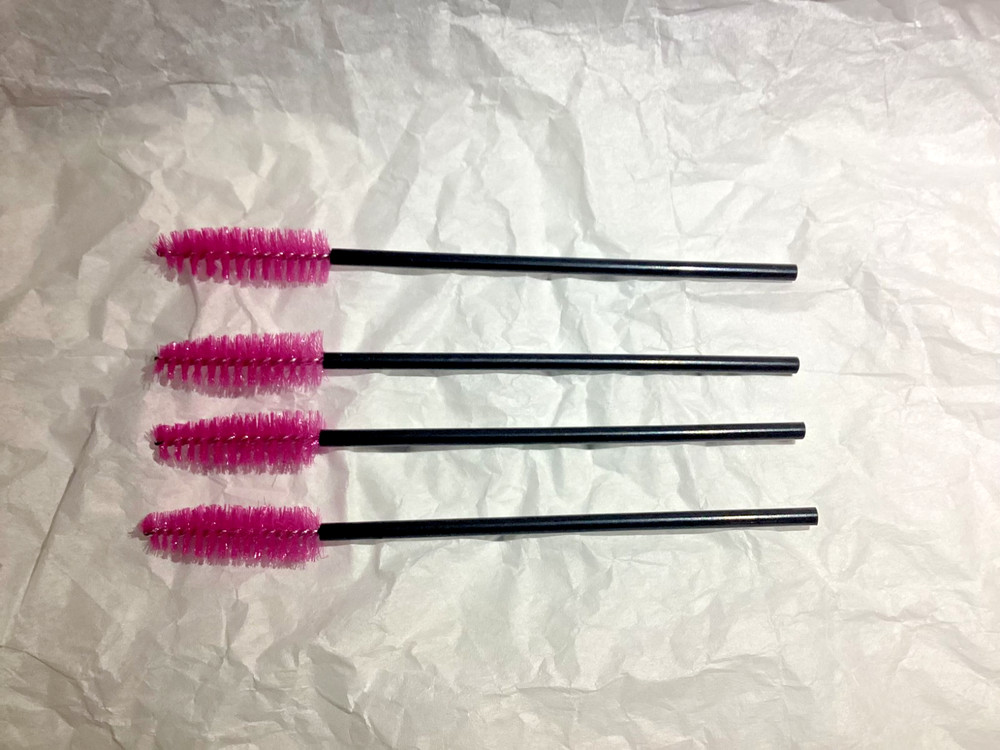 Mascara Wands, Disposable, Hot Pink/Black, 50 pc
