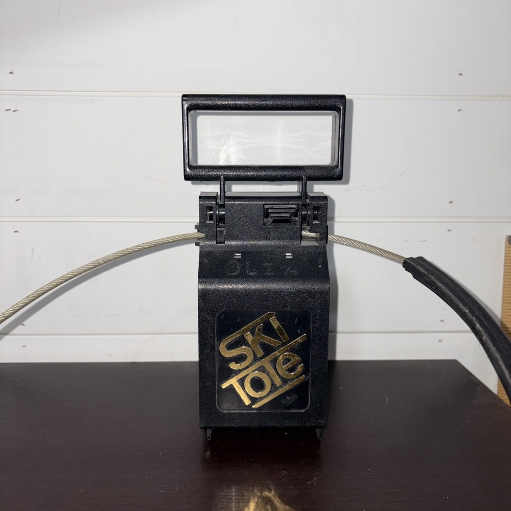 Vintage Ski Tote - Black With Combination - Original Chain And Lock