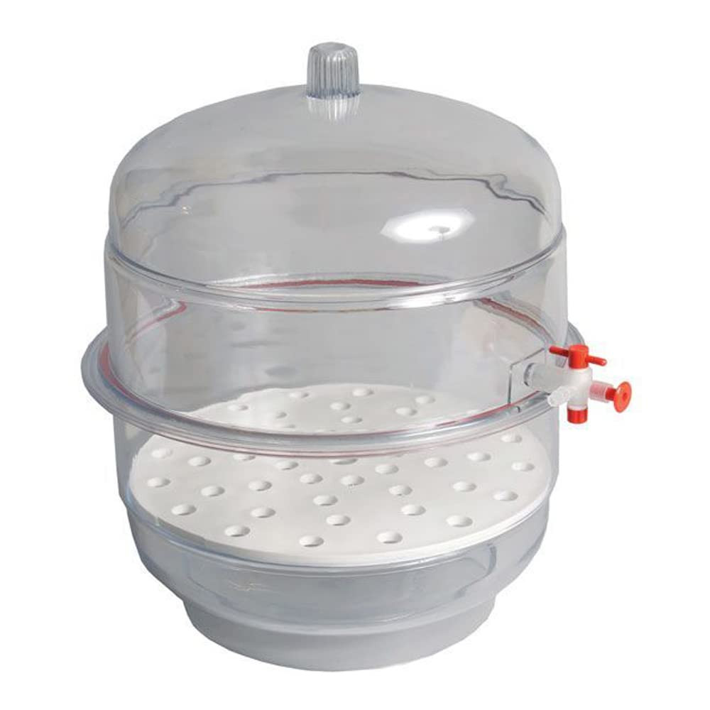 Polycarbonate Vacuum Desiccator with Clear Polycarbonate Bottom, 12" (300Mm), 1
