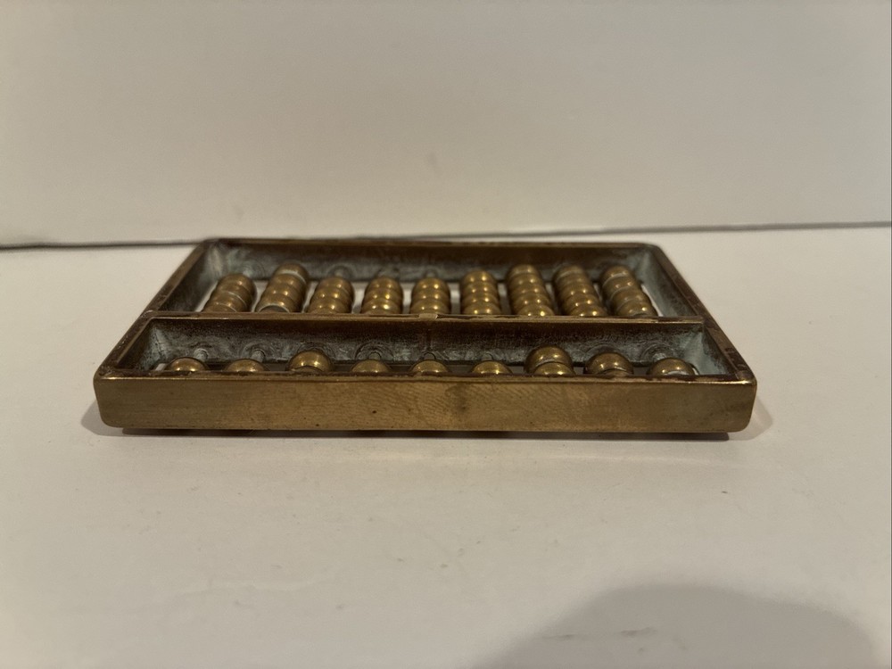 Vintage Mini Brass Abacus 3x2