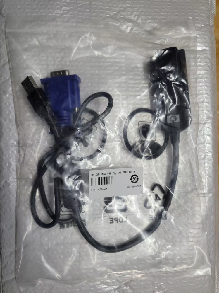 HP AF623A 580648-001 Virtual Media USB VGA KVM Switch Module Cable