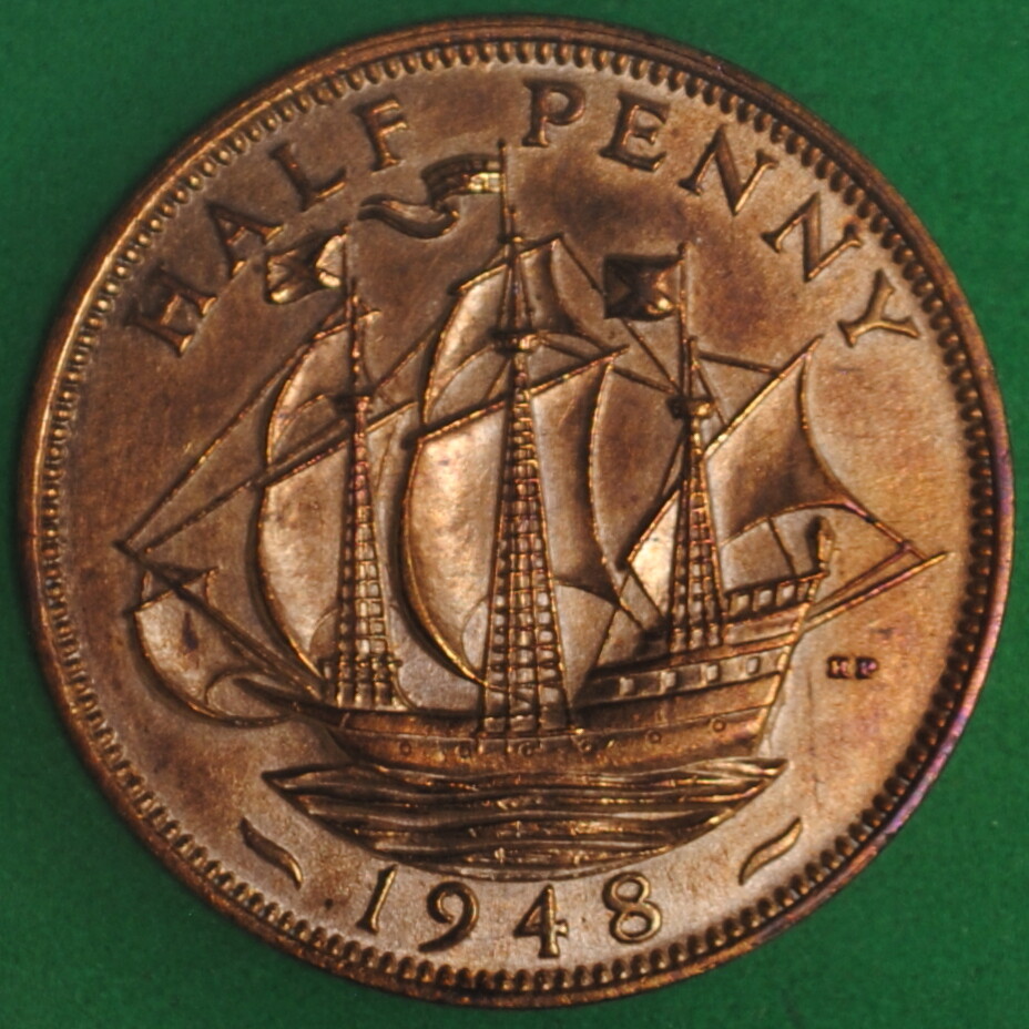 1948 Great Britain Halfpenny UNC