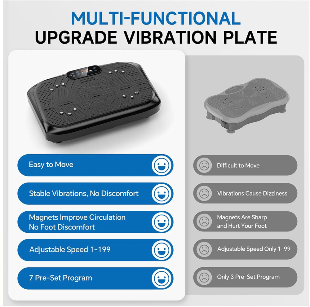 Vibration Plate Exercise Machine Lymphatic Drainage, Full Body Shaking Workout V