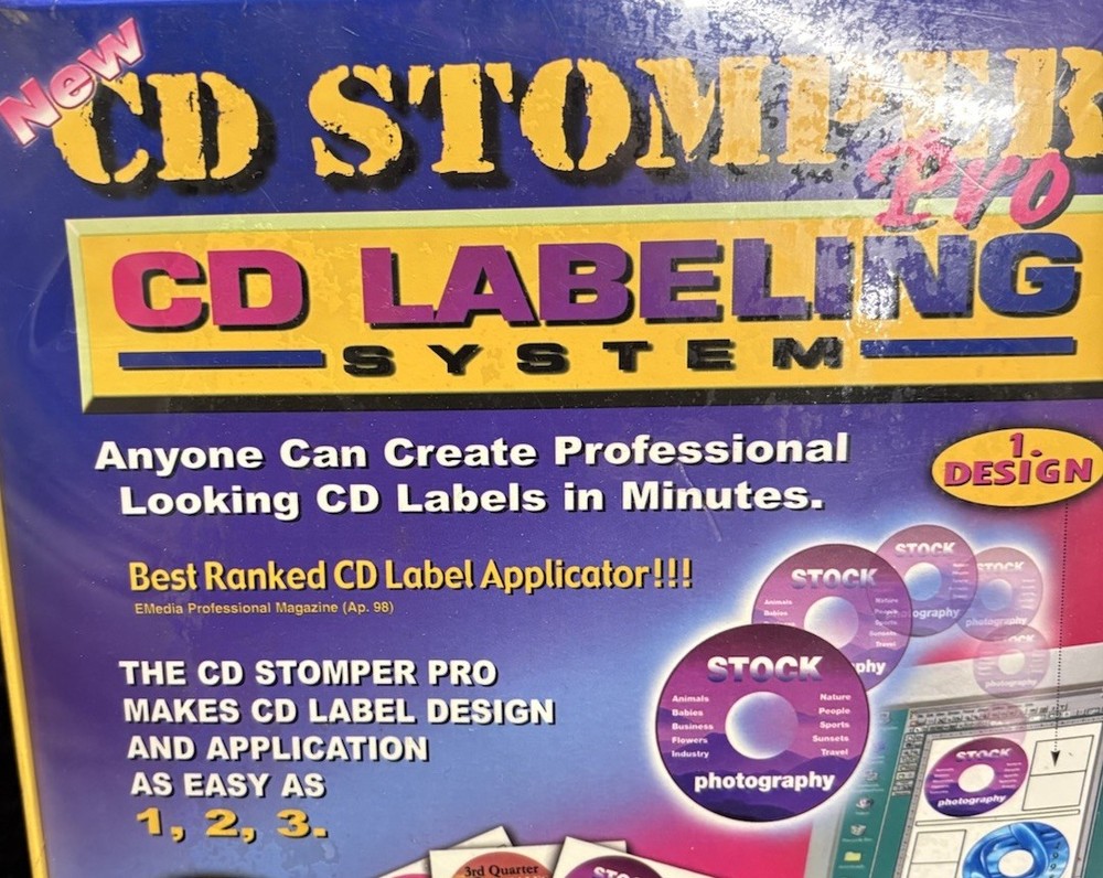 PRO CD-R LABELING SYSTEM - CD STOMPER KIT - Brand NEW Sealed