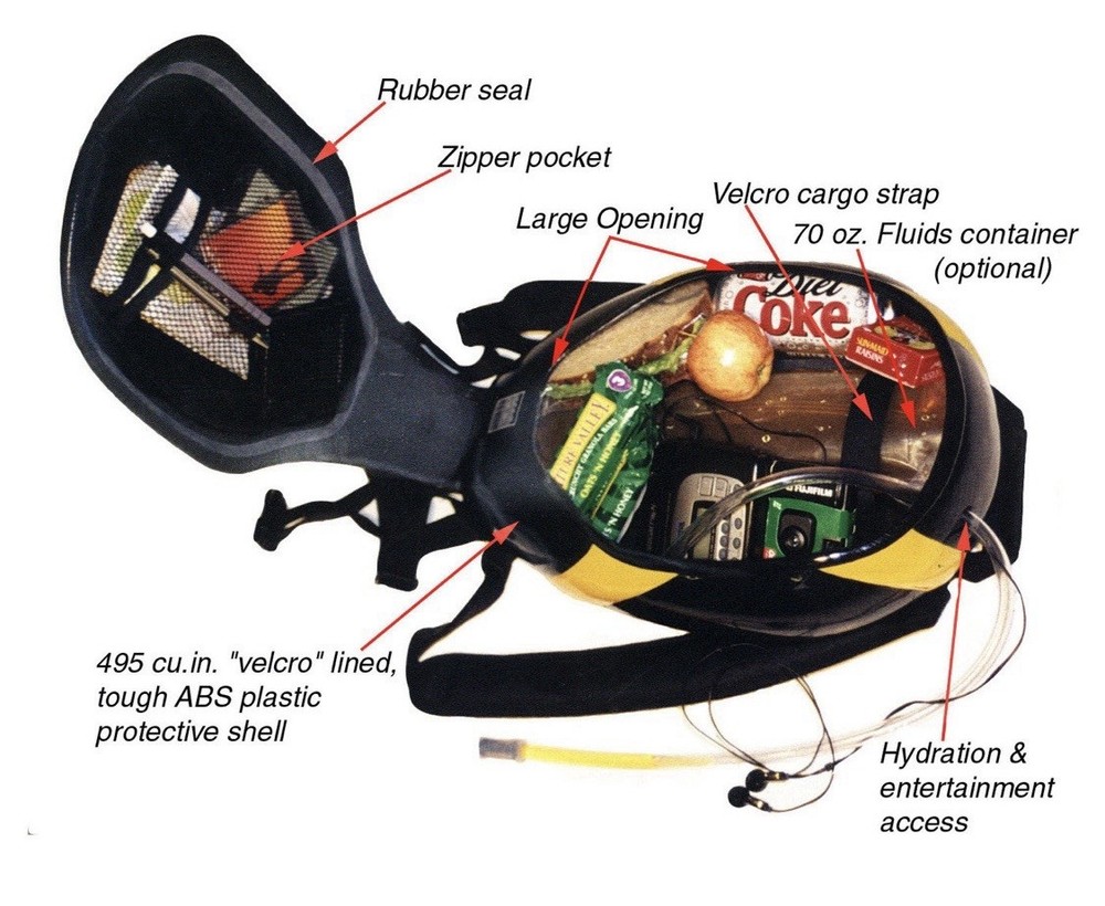 Speed pack by shook designs aerodynamic hard shell pack backpack/ tank bag