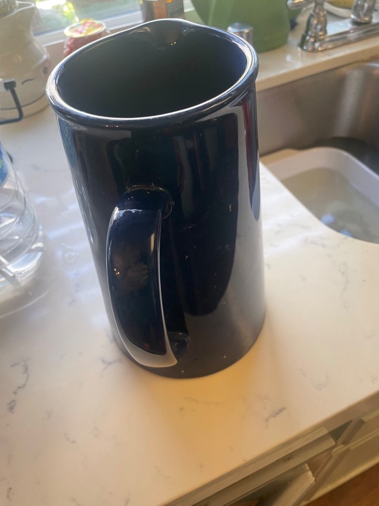 super Sur La Table Cobalt Blue Ceramic Handled Water Pitcher- 9 inches