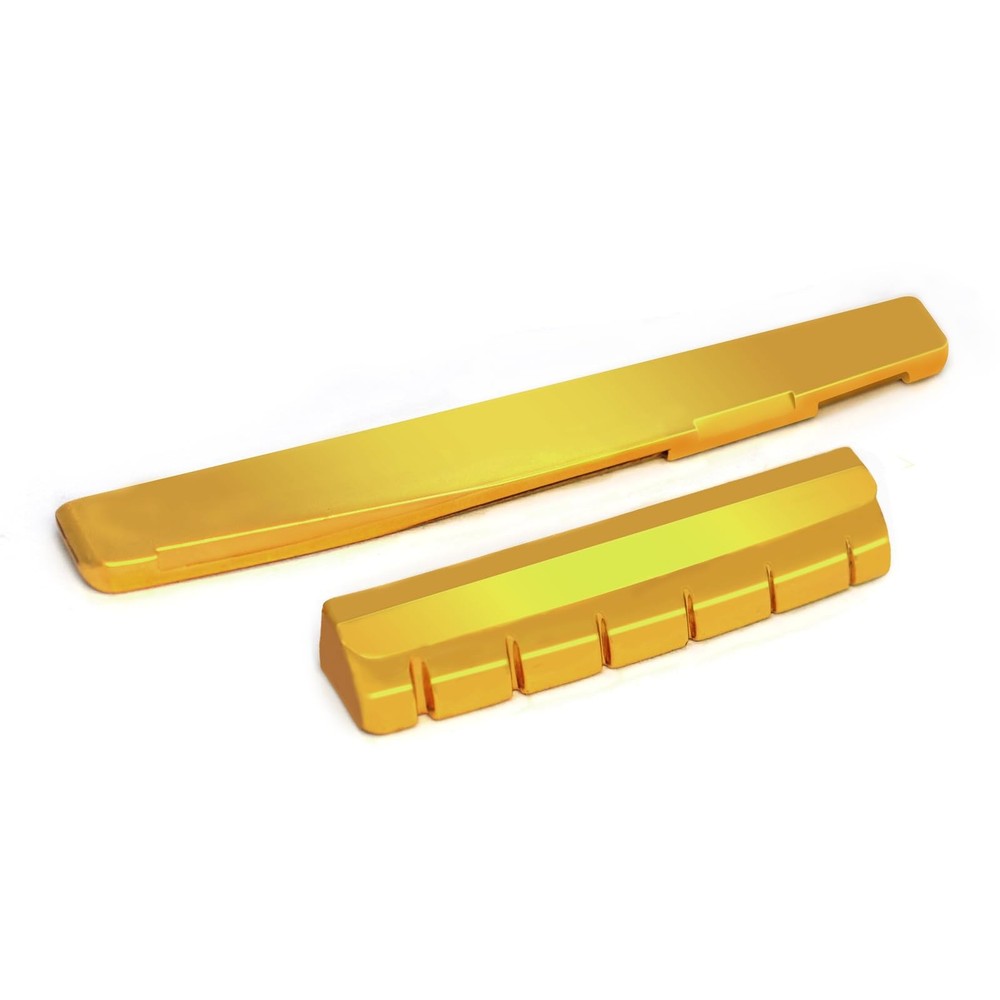 6-String Acoustic Guitar Brass Nut and Saddle Gold Plated