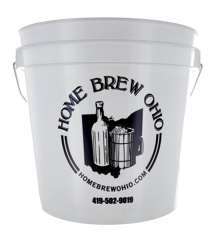 2 Gallon Plastic Fermenter w/ drilled lid