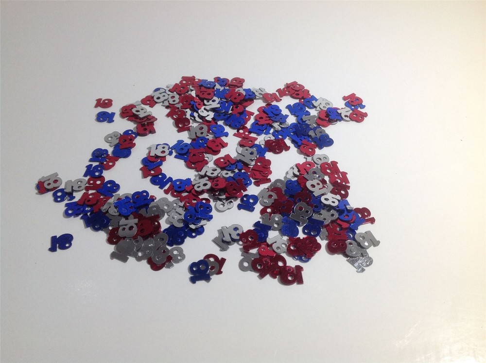 18th Birthday TABLE CONFETTI  - 6 Packs - New