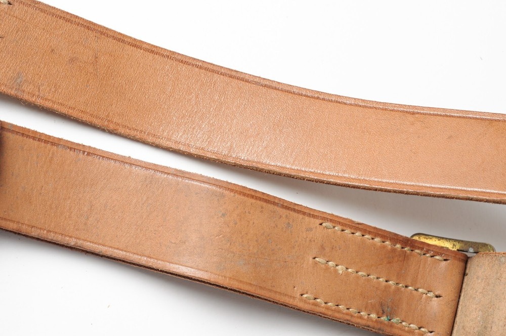 Leather army adjustable belt, for historical reenactment