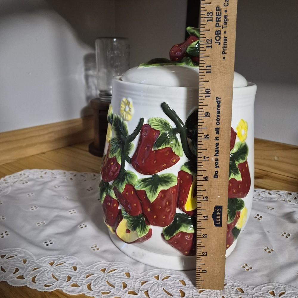 Tuscan Strawberries Ceramic Beverage Dispenser