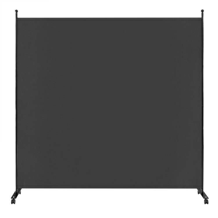 6ft Rolling Room Divider with Wheels | Privacy, Light Blocking, Single Panel
