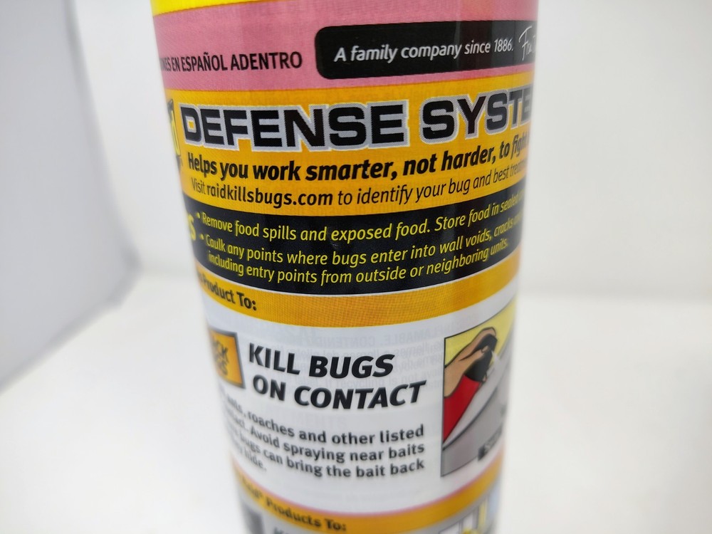 Raid Defend Ant & Roach Kill Beetle Spiders On Contact 20 Oz Each 2 Pack NEW