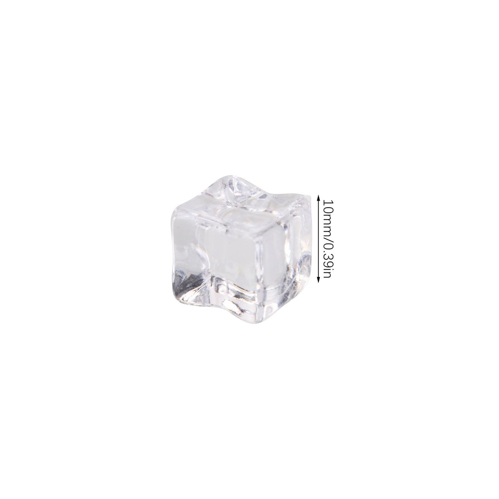 10pcs Fake Ice Cubes For Decoration Drinks Display 10mm Plastic Ice