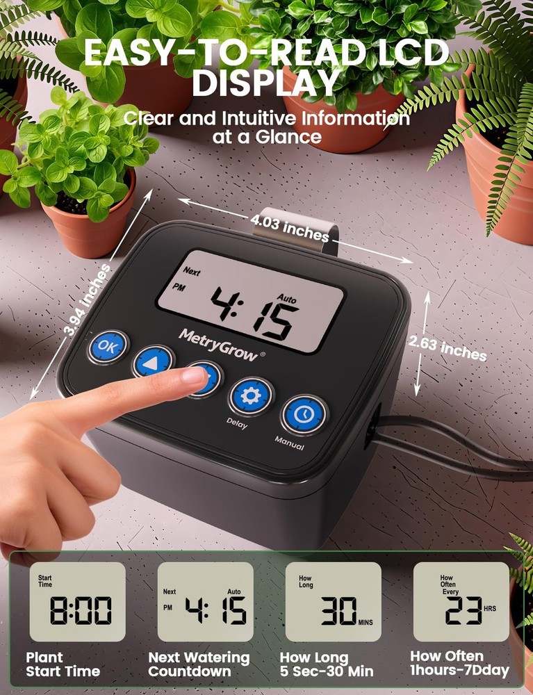 Automatic Watering System for Potted Plants, Drip Irrigation Kit System, Plan...