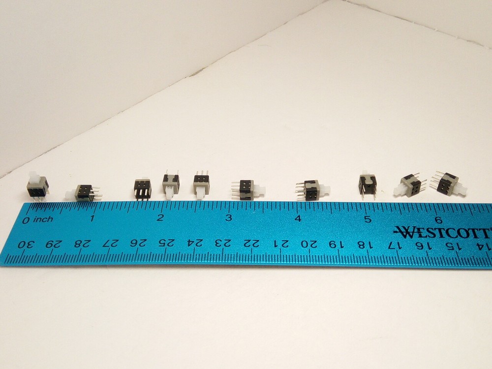 10X Pack Lot 5.8mm 6 Pins Mini Push Clicker Button Power Switch Self Locking PC