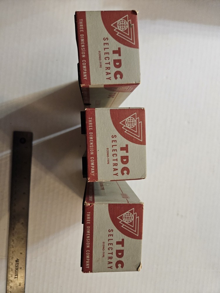 Lot of 3 cardboard TDC selectray