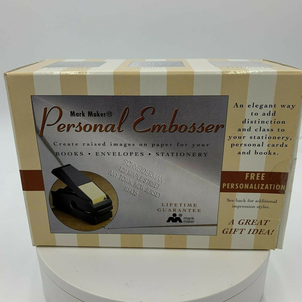 mark maker personal embosser personalized desk book