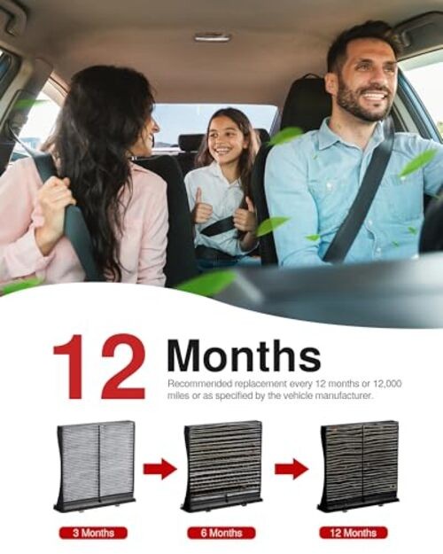 Cabin Air Filter with Activated Carbon, Replacement for CP930, CAF930S