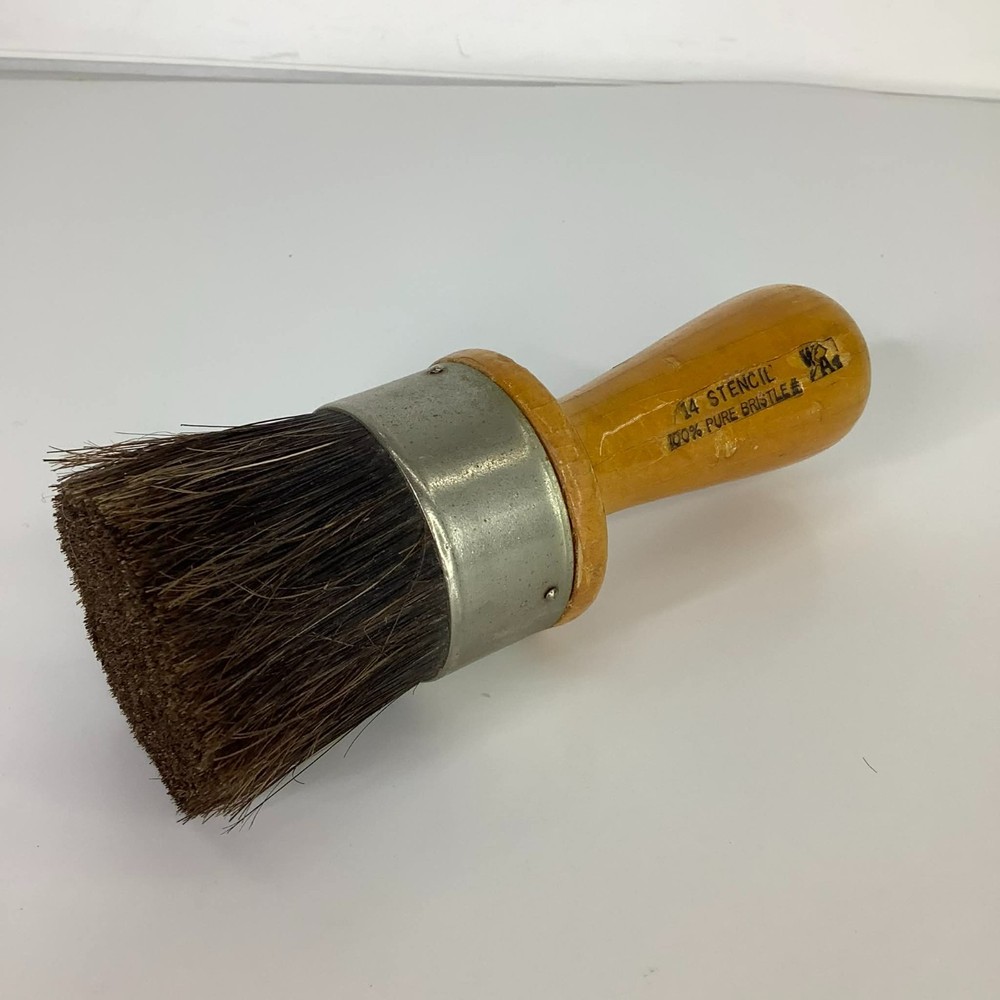 Vintage #14 Stencil Brush - 100% Pure Bristle