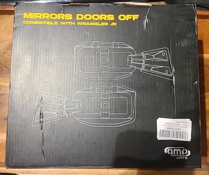 Mirrors Doors off Compatible with Wrangler JK 2007-2018,  Side View Mirrors Easy