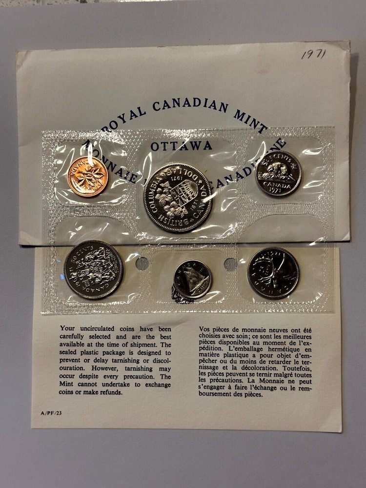 1971 Canada Uncirculated Annual Proof Like Set