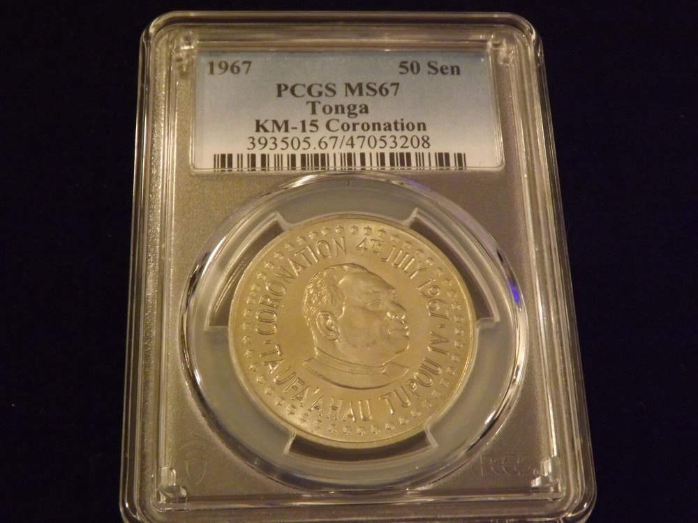 1967   50 Sen     TONGA           PCGS  MS 67