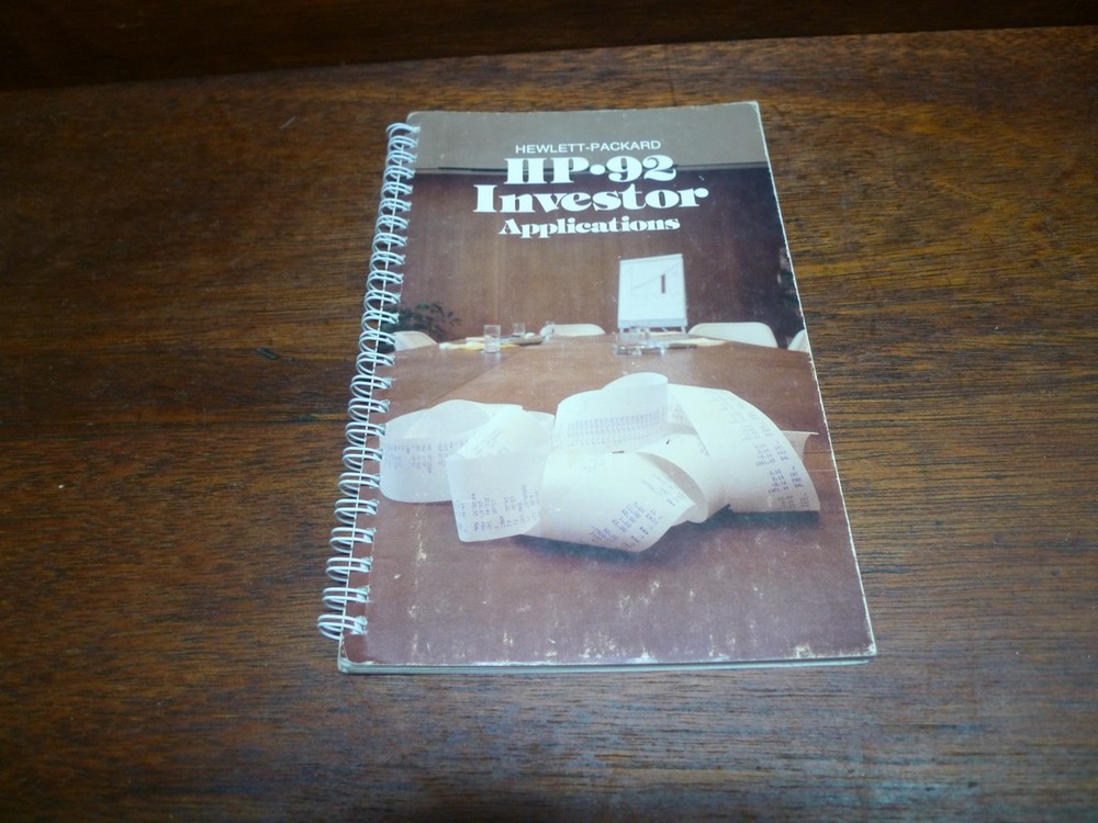 HP-92 ORIGINAL SPIRAL VINTAGE CALCULATOR MANUALS