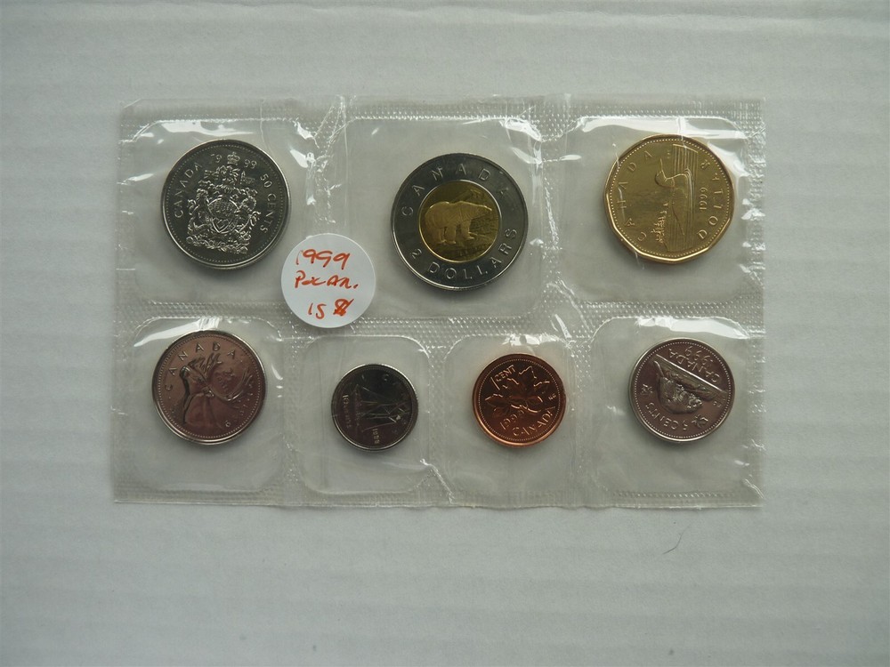 ORIGINAL 1999 CANADA SCEALE PL SET POLAR BEAR   ROYAL CANADA MINT