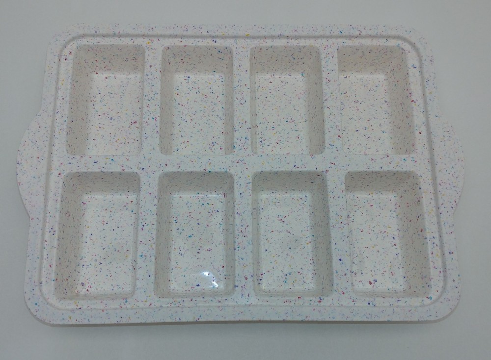 Trudeau Structure Silicone 8 Mini Loaf Baking Pan Soft Easy Release Metal Frame