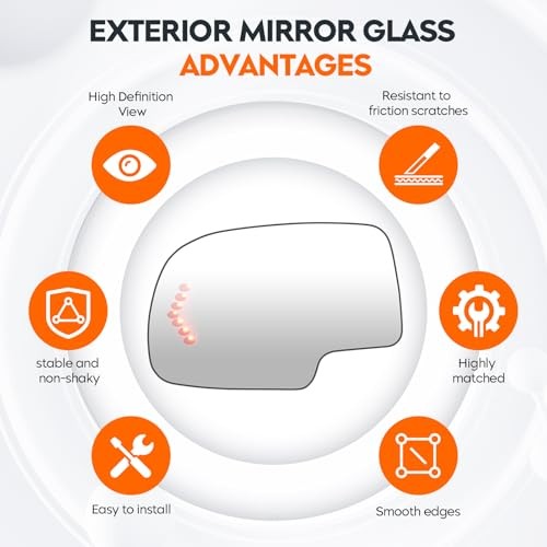 Driver Left Side Heated Mirror Glass - 2003-2006 For Chevy Driver Side (Left)