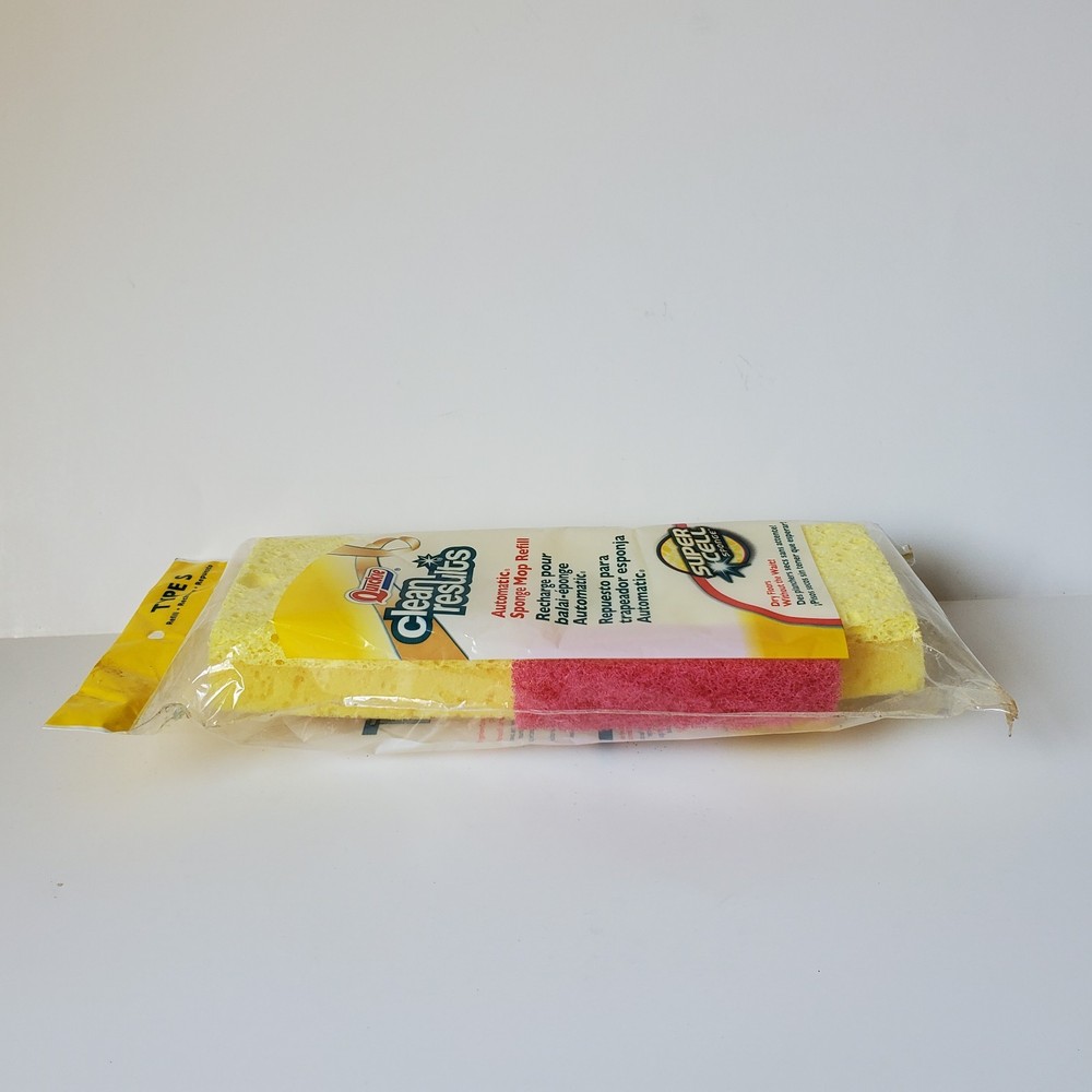 Quickie Type S Refill Clean Results Automatic Sponge Mop Super Cell Sponge New *