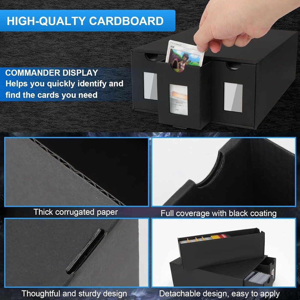 12000+ Trading Card Storage Box for Commander Display, Card Deck Box Cardboar...