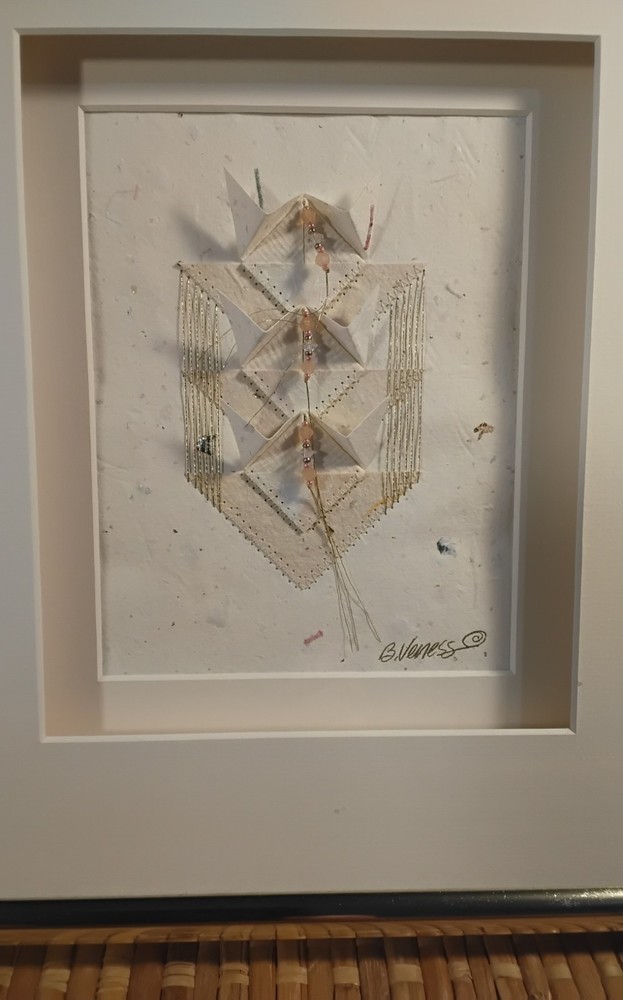 Betsy Veness Artist Proof Embossed Stitching Artwork Signed Numbered Frame
