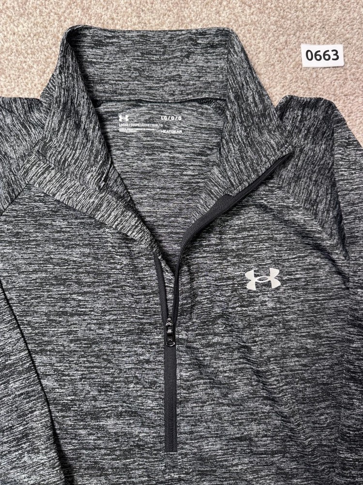 Under Armour Men's Grey Heathered 1/4 Zip Pullover