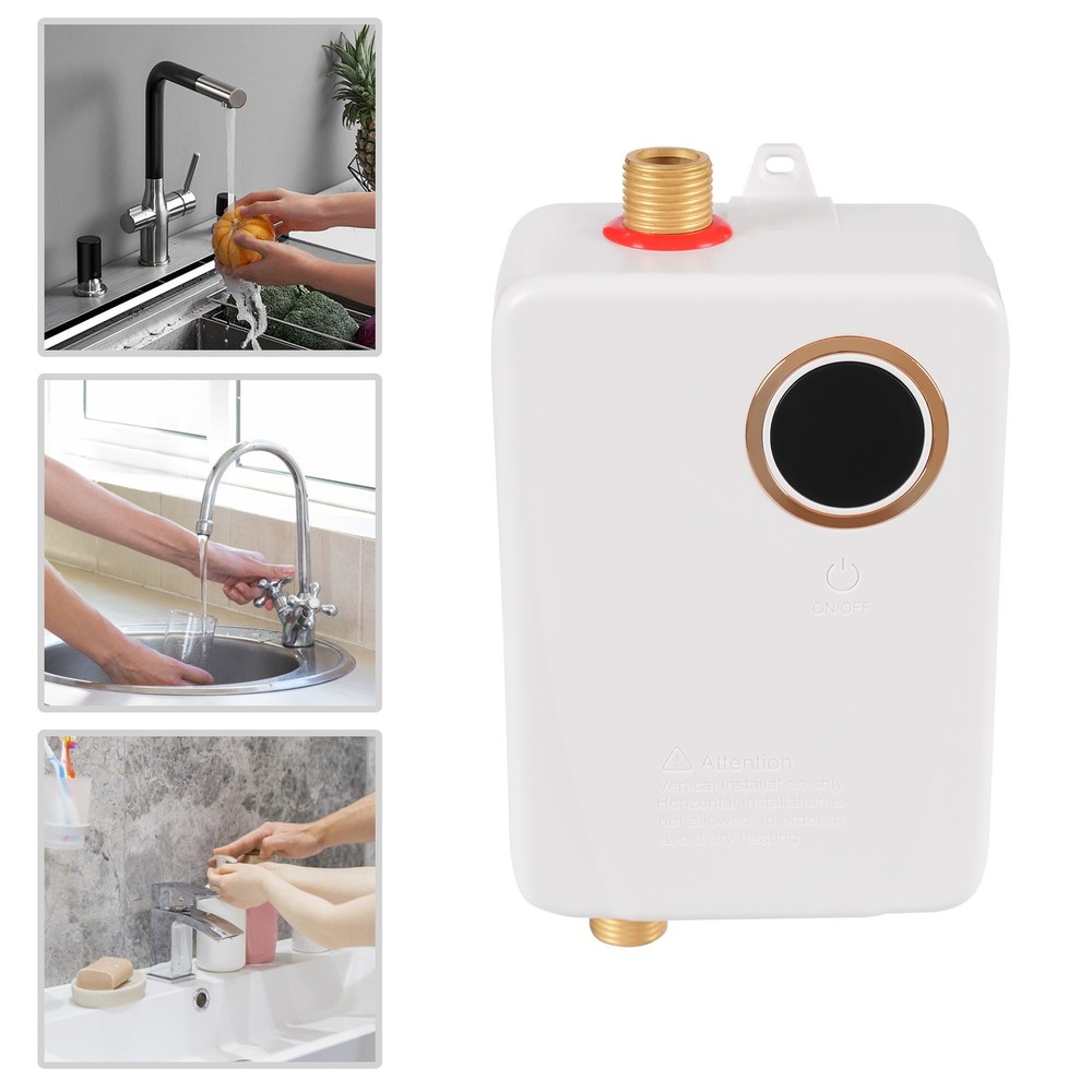 Electric Tankless Water Heater Instant Hot Shower Kitchen Heater 110V 3000W