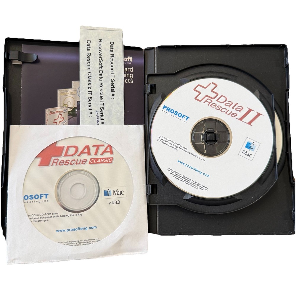 Prosoft Data Rescue Universal 3-Disc Set - Mac & PC Recovery - Includes Classic
