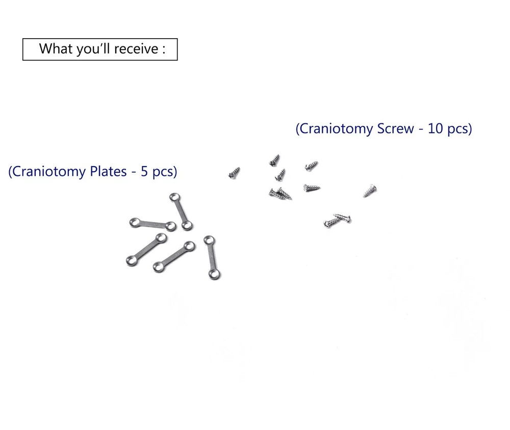 1.5mm Craniotomy Plates with Screws titanium veterinary instruments