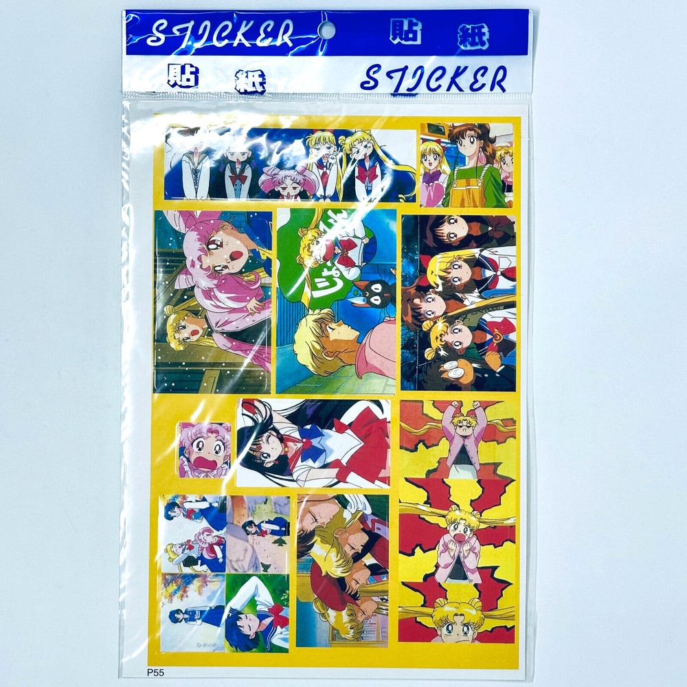 Sailor Moon Sticker Sheet Various Characters Vintage