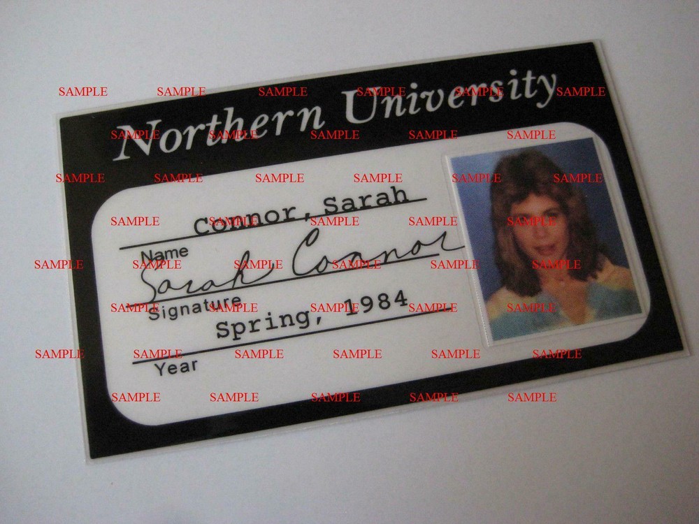 The Terminator --- Sarah Connor Student University I.D. Card