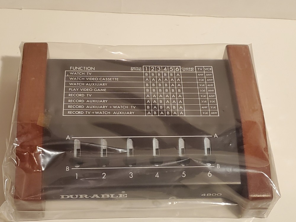 VINTAGE DUR-ABLE HOMEVIDEO CONTROL BOX TELEVISION FUNCTION AUXILLIARY 4800