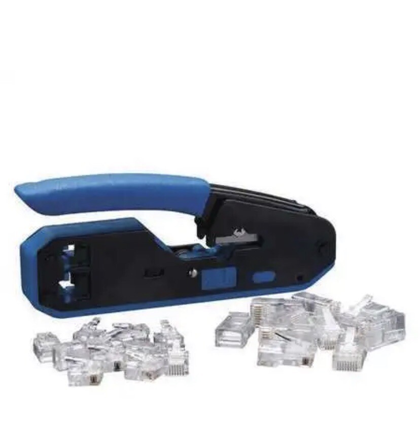 Combo 4 Tools Rj45 Crimping Tool Kit Set For CAT5/CAT6 Lan Cable Tester Network