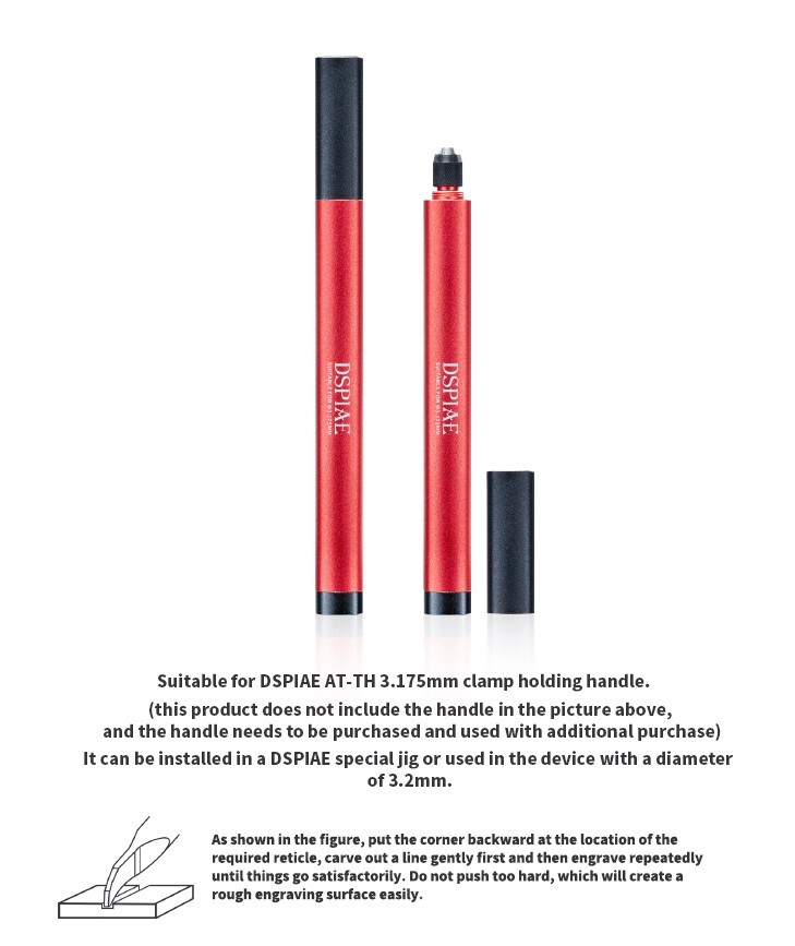 DSPIAE 1.0MM Tungsten Steel Hook Broach Chisel